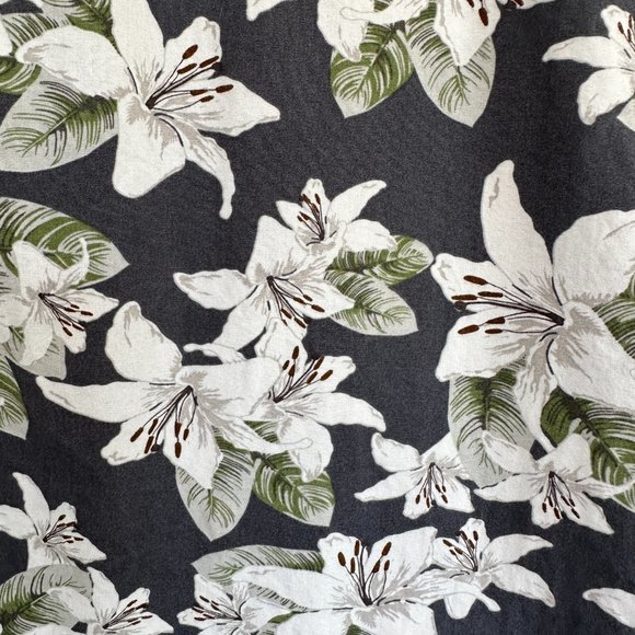 Denim & Flower Ricky Singh Hawaiian Shirt Floral Short Sleeve Button Front LARGE - Picture 6 of 9